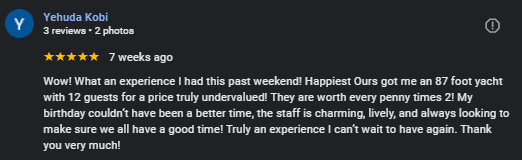 5 star birthday yacht rental experience in LA